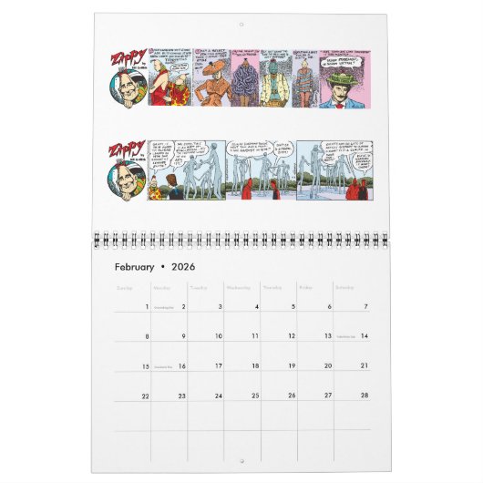 2026 ZIPPY CALENDAR カレンダー (2月 2026)