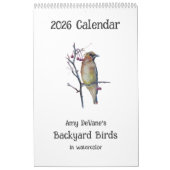 2026Backyard Birds in Watercolor Calendar カレンダー (カバー)