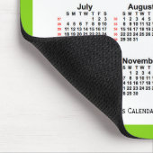 2027イエローグリーン52週間カレンダー(Janz) マウスパッド (コーナー)