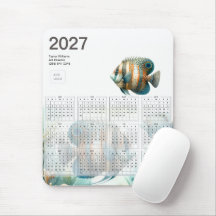 2027トロピカルフィッシュアクアティックビジネスロゴカレンダー