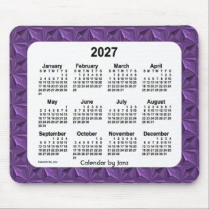 2027パープルダイヤモンドカレンダー(Janz Mouse Pad) マウスパッド