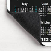 2027ブラックネオン52週間カレンダーby Janz マウスパッド (コーナー)