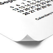 2027ホワイトカレンダーbyヤンツプリント ポスター (角)