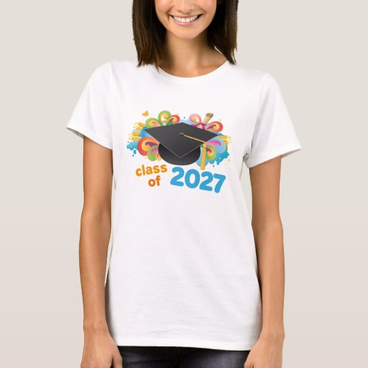2027大学院の帽子のギフトのアイディアのクラス Tシャツ (正面)