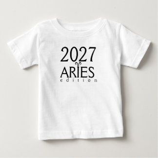 2027年おひつじ座エディションシンボル付きベビーTシャツ ベビーTシャツ