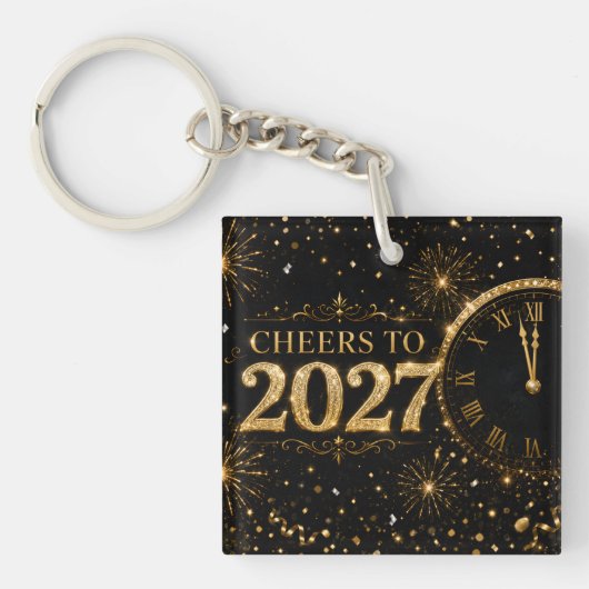 2027年おめでとう キーホルダー (正面)