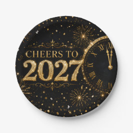 2027年おめでとう ペーパープレート