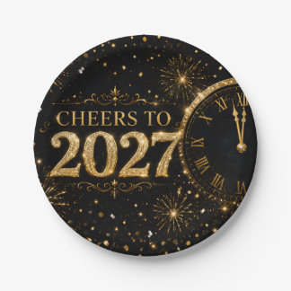 2027年おめでとう ペーパープレート