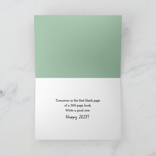 2027年お正月 スティックフィギュア 人 ユーモア シーズンカード (内部)