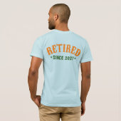 2027年から退職です 退職 Tシャツ (裏面フル)