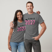 2027年のクラスは私と一緒に成長Bacのハンドプリント宇宙 Tシャツ (ユニセックス)