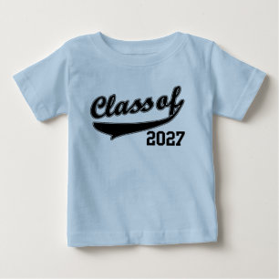 2027年のクラス、かわいくおもしろいなベビーのTシャツ ベビーTシャツ