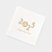 2027年の地球 - 新年のお祝い 箔ナプキン (左)
