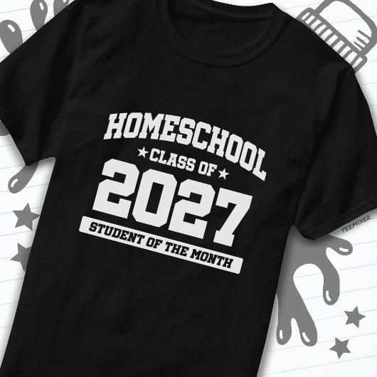 2027年の月クラスのホームスクール学生 Tシャツ