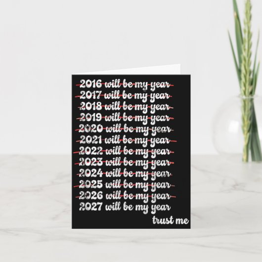 2027年は私の年　先延ばし新年の抱負 カード (正面)