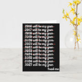 2027年は私の年　先延ばし新年の抱負 カード (黄色い花)