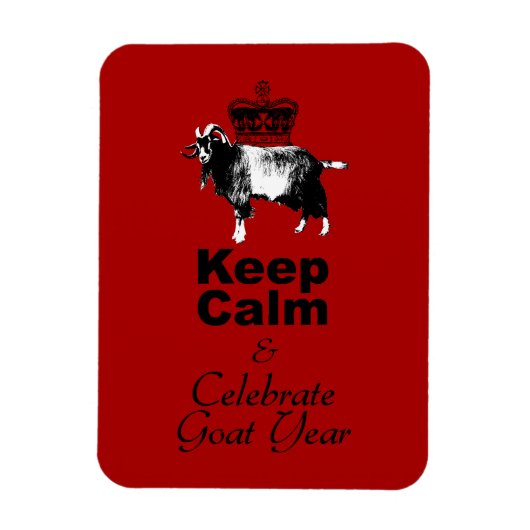 2027年やぎ年お祝いKeep CalmグッズMg マグネット (縦)