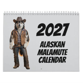 2027年アラスカンマラミュート犬カレンダー カレンダー