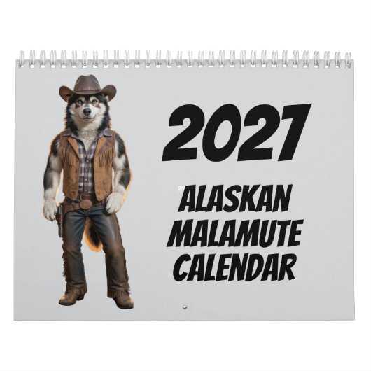 2027年アラスカンマラミュート犬カレンダー カレンダー (カバー)