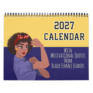 2027年インスピレーションの引用 黒人女性の魔法 カレンダー