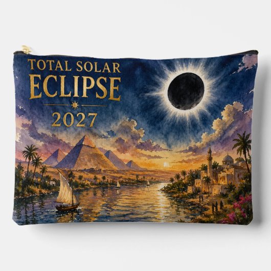 2027年エジプト皆既日食 アクセサリーポーチ (正面)