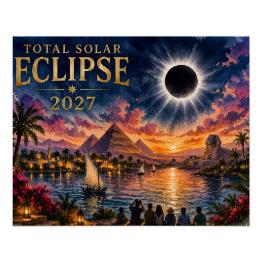 2027年エジプト皆既日食 ポスター (正面)