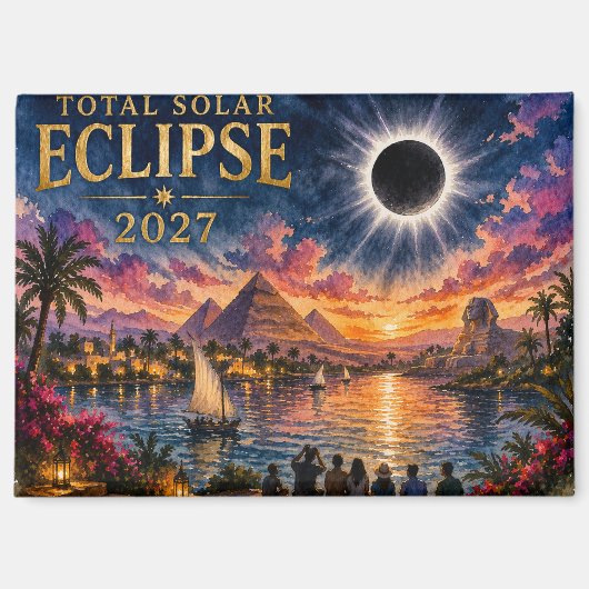 2027年エジプト皆既日食 マグネット (正面)