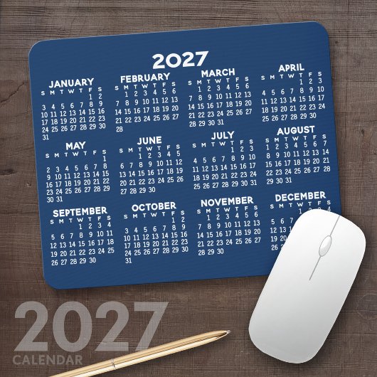 2027年カレンダーホリゾンタルフルイヤー マウスパッド