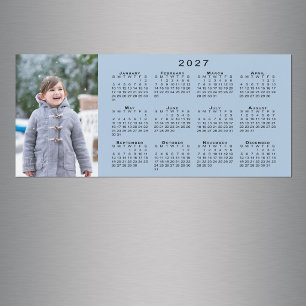 2027年カレンダーマグネット ライトブルー お写真をどうぞ