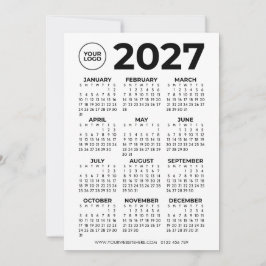 2027年カレンダーロゴ入り年間ビュー 招待状