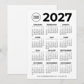 2027年カレンダーロゴ入り年間ビュー 招待状 (正面/裏面)