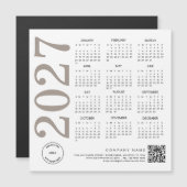 2027年カレンダーロゴQRコードニュートラルタウペビジネス (正面/裏面)