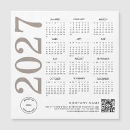 2027年カレンダーロゴQRコードニュートラルタウペビジネス