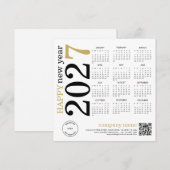2027年カレンダーロゴQRコード 謹賀新年 シーズンカード (正面/裏面)