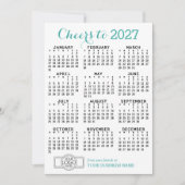 2027年カレンダー付きビジネスロゴ入りホリデーカード シーズンカード (正面)