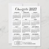 2027年カレンダー付きビジネスロゴ入りホリデーカード シーズンカード (正面)