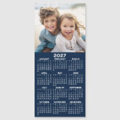 2027年カレンダー付きフォトモダン・マグネット (正面)