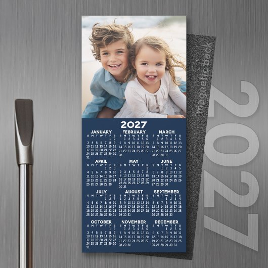 2027年カレンダー付きフォトモダン・マグネット