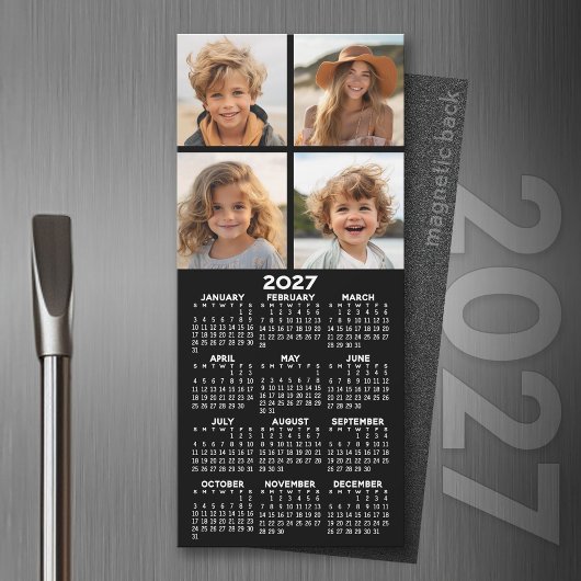 2027年カレンダー付きフォトモダン・マグネット