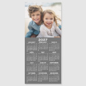 2027年カレンダー付きフォトモダン・マグネット (正面)