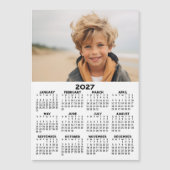 2027年カレンダー付きフォト - 年間ビュー マグネットカード (正面)