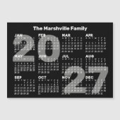 2027年カレンダー付きマグネットカード(余白あり) (正面)