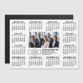 2027年カレンダー付きロゴ連絡先情報マグネット (正面/裏面)