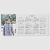 2027年カレンダー グレー マグネットに写真を追加 (正面)