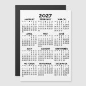 2027年カレンダー - シンプル マグネットカード マグネット招待状 (正面/裏面)