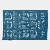 2027年カレンダー - チェックしてみよう キッチンタオル (横)