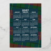 2027年カレンダー ビジネスグリーティング 温かい願い 箔シーズンカード (裏面)
