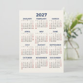 2027年カレンダー フルイヤー カラーオーダー カード (スタンド正面)