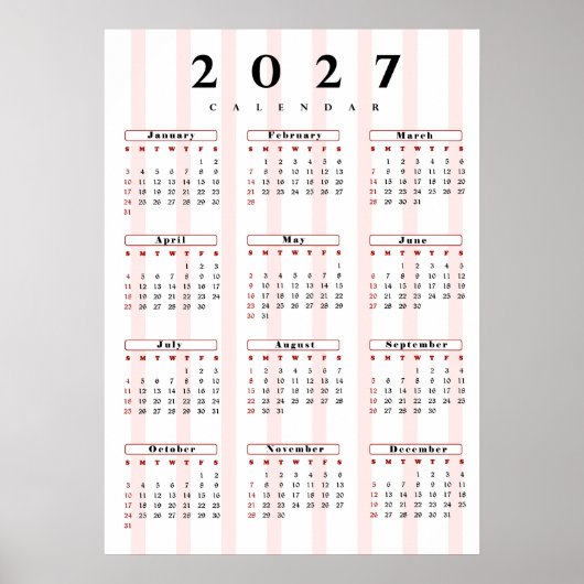 2027年カレンダー ポスター (正面)