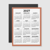 2027年カレンダー マグネット テラコッタ オールインワン (正面/裏面)
